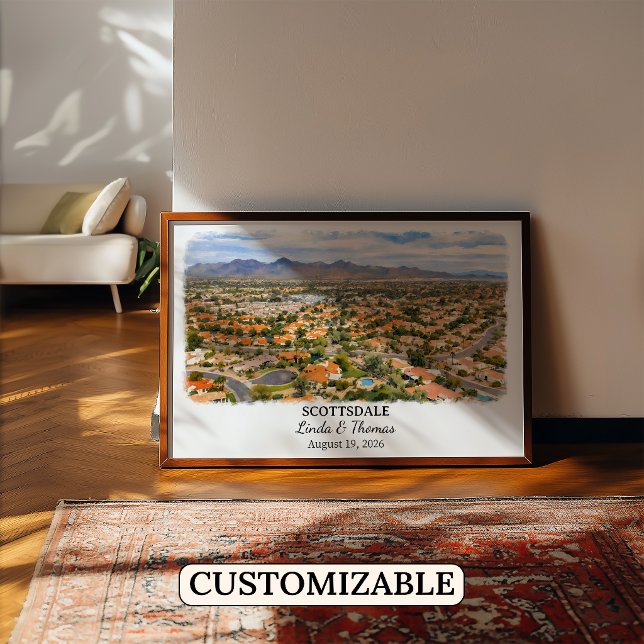 Scottsdale Arizona Affisch, Akvarell, Anpassad Poster (Skapare uppladdad)
