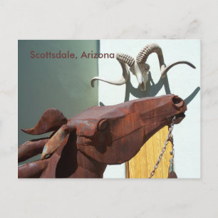 Scottsdale Arizona Arts District PostCard Photo AZ Vykort