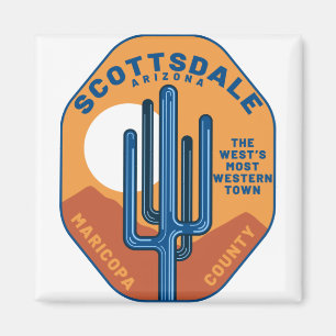 Scottsdale Arizona Cactus Mountaines Magnet