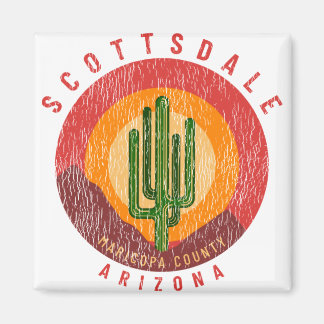 Scottsdale Arizona Cactus Mountains Magnet