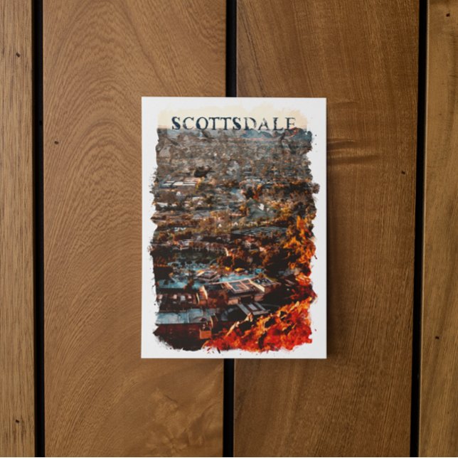 Scottsdale Arizona City View Vykort (scottsdale arizona postcard)