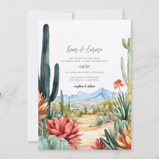 Scottsdale Arizona Desert Wedding Invitation Inbjudningar