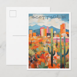 Scottsdale Arizona Konst Resa Vykort
