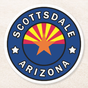Scottsdale Arizona Underlägg Papper Rund
