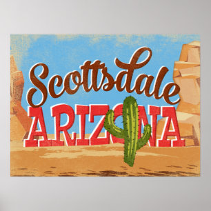 Scottsdale Arizona Vintage resor Poster