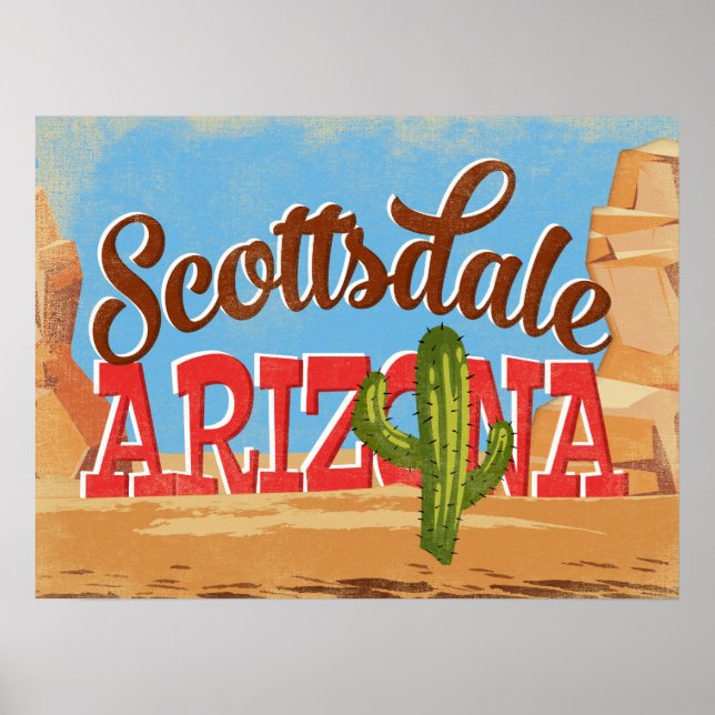 Scottsdale Arizona Vintage resor Poster (Framsidan)