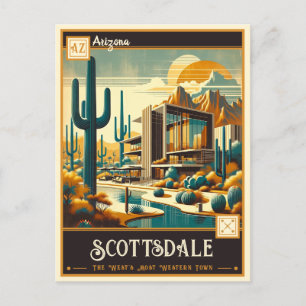 Scottsdale, Arizona VINTAGE Vykort