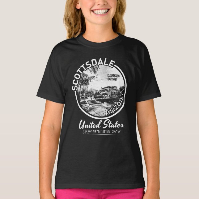 SCOTTSDALE - ARIZONA-VINTAGEN T SHIRT (Framsida)