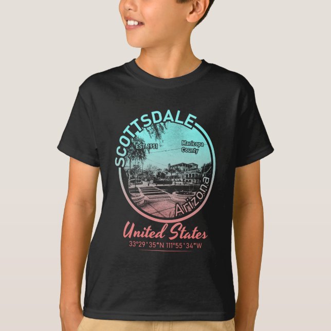 SCOTTSDALE - ARIZONA-VINTAGEN T SHIRT (Framsida)
