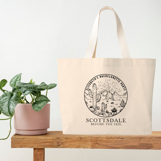 Scottsdale Bachelorette Party Bridesmaids Anpassni Jumbo Tygkasse (Skapare uppladdad)