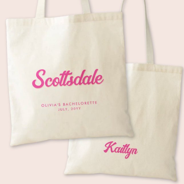 Scottsdale Bachelorette Party Personlig Tote Tygkasse (Scottsdale Bachelorette Party Tote Bag)