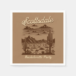 scottsdale bachelorette party retro desert pappersservett