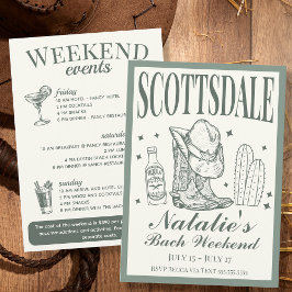Scottsdale Bachelorette Social Cocktail Itinerary Inbjudningar