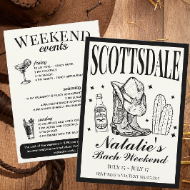 Scottsdale Bachelorette Social Cocktail Itinerary Inbjudningar
