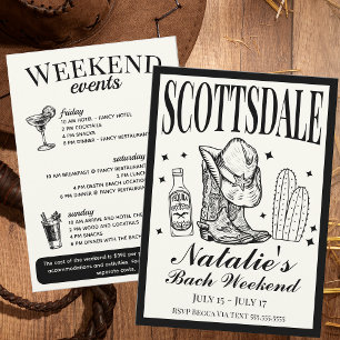 Scottsdale Bachelorette Social Cocktail Itinerary Inbjudningar