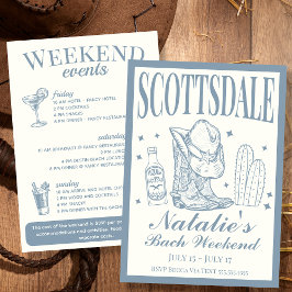 Scottsdale Bachelorette Social Cocktail Itinerary Inbjudningar