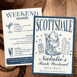 Scottsdale Bachelorette Social Cocktail Itinerary Inbjudningar