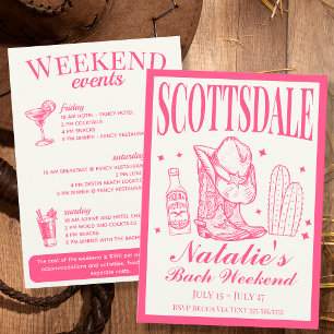 Scottsdale Bachelorette Social Cocktail Itinerary Inbjudningar
