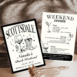 Scottsdale Bachelorette Social Cocktail Itinerary Inbjudningar