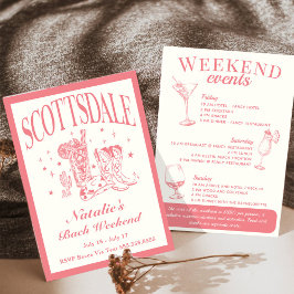Scottsdale Bachelorette Social Cocktail Itinerary Inbjudningar
