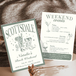 Scottsdale Bachelorette Social Cocktail Itinerary Inbjudningar