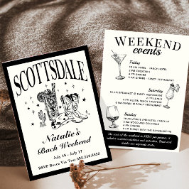 Scottsdale Bachelorette Social Cocktail Itinerary Inbjudningar