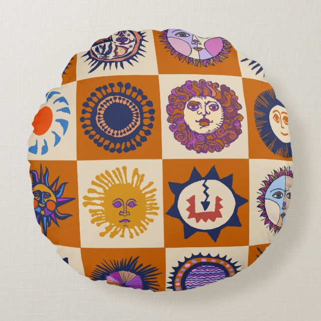 Scottsdale Del Sol Rund Kudde (Framsidan)