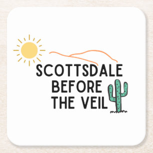 Scottsdale Före slöjan Underlägg Papper Kvadrat