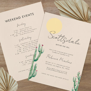 Scottsdale Före Veil Bachelorette Helg Inbjudningar