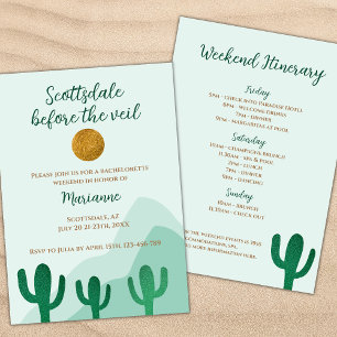 Scottsdale före Veil Cactus Bachelorette Inbjudningar