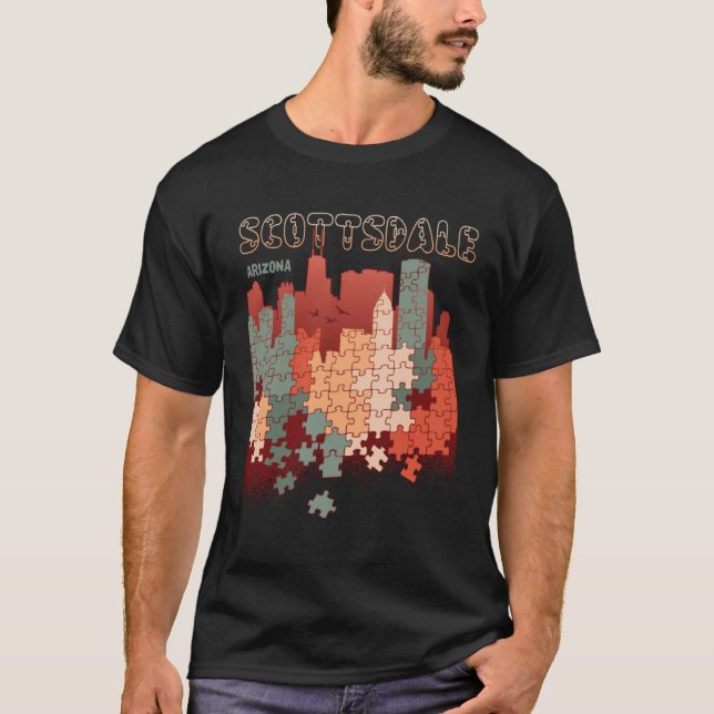 Scottsdale i Arizona Travel Souvenir T Shirt (Framsida)
