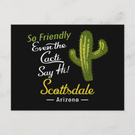 Scottsdale Postcard Cactus Funny Retro Vykort