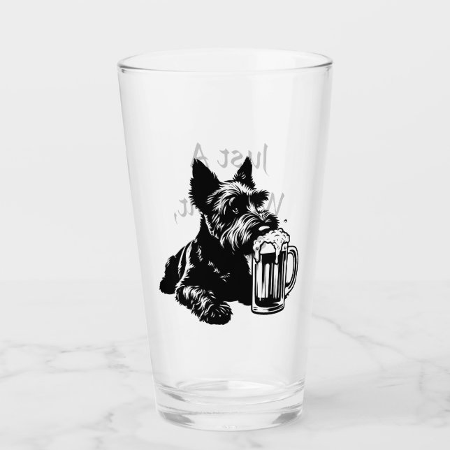 Scotty Dog Dricker Öl Personlig Pint  Glaskopp (Framsida)