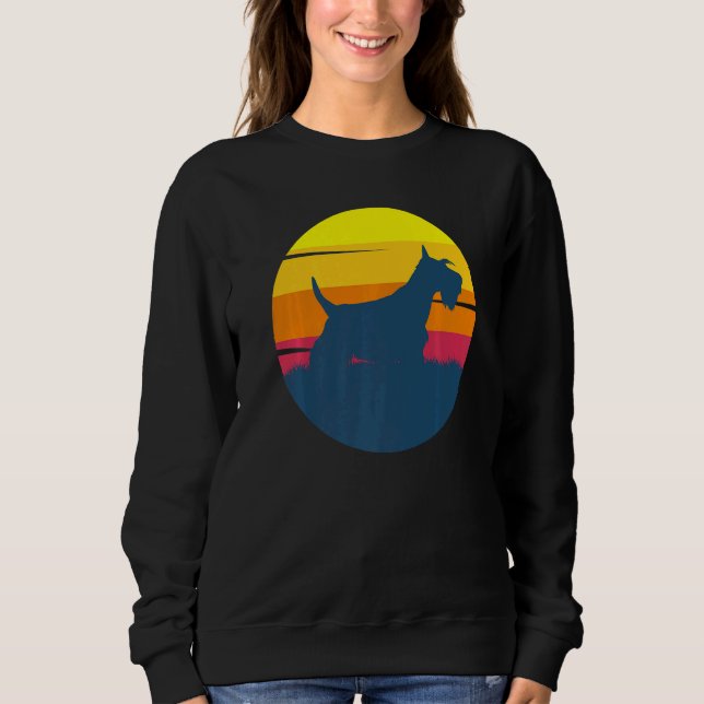Scotty Hund Aberdeen Terrier Retro 24 T Shirt (Framsida)