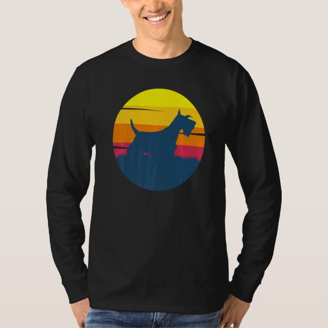 Scotty Hund Aberdeen Terrier Retro 24 T Shirt (Framsida)