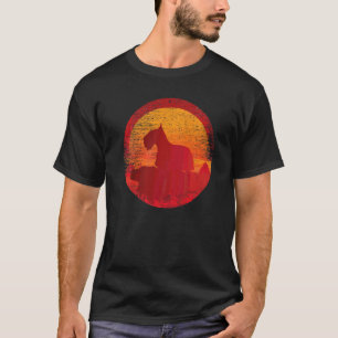 Scotty Hund Aberdeen Terrier Retro Sunset T Shirt