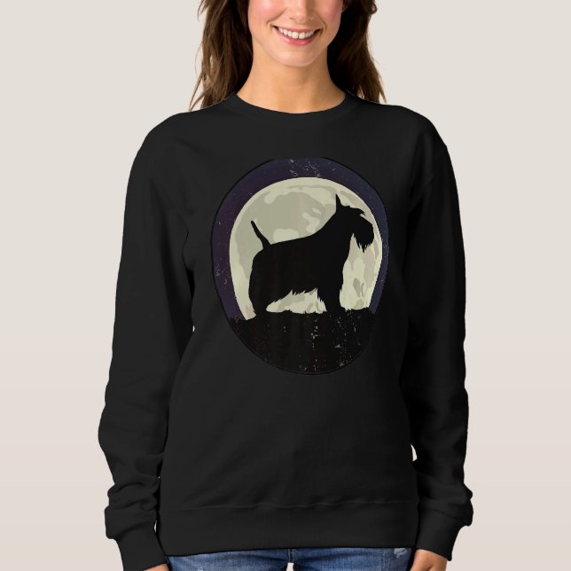 Scotty Hund Aberdeen Terrier Retro T Shirt (Framsida)
