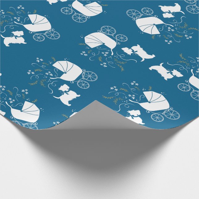 Scotty hund Baby Shower Presentpapper (Hörn)