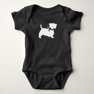Scotty Hund Baby Shower Puppy Scottish Terrier Grå T Shirt