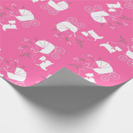 Scotty Hund Baby Shower Scottish Terrier Rosa Presentpapper