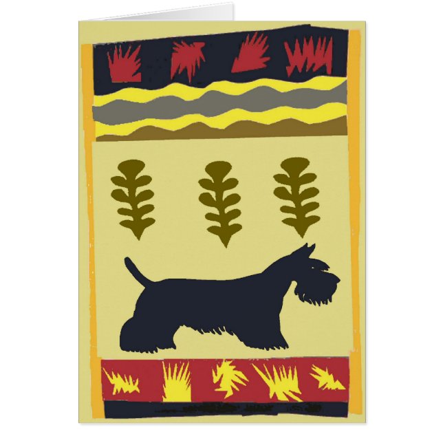 Scotty Mountain Hund Hälsningskort (Framsidan)