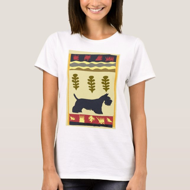 Scotty Mountain Hund T-shirt (Framsida)