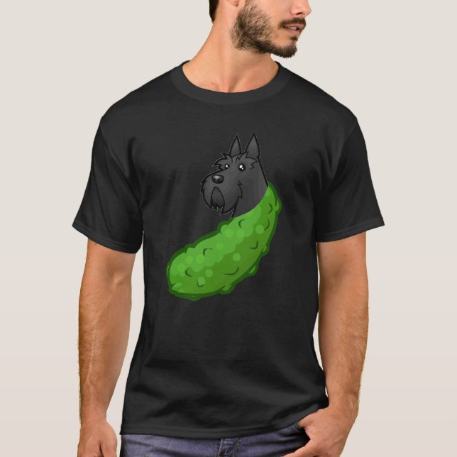 Scotty Scottish Terrier Hund Pickle Mashup Morphed T Shirt (Framsida)