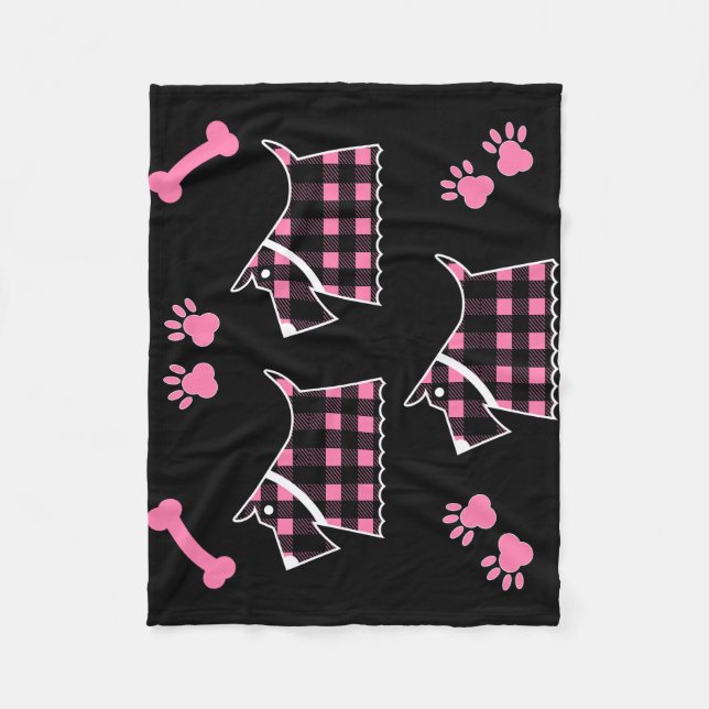 Scotty Terrier Hundar Cute Funny Terriers raser Th Fleecefilt (Framsidan)