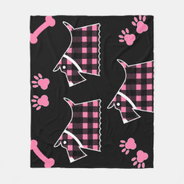 Scotty Terrier Hundar Cute Funny Terriers raser Th Fleecefilt