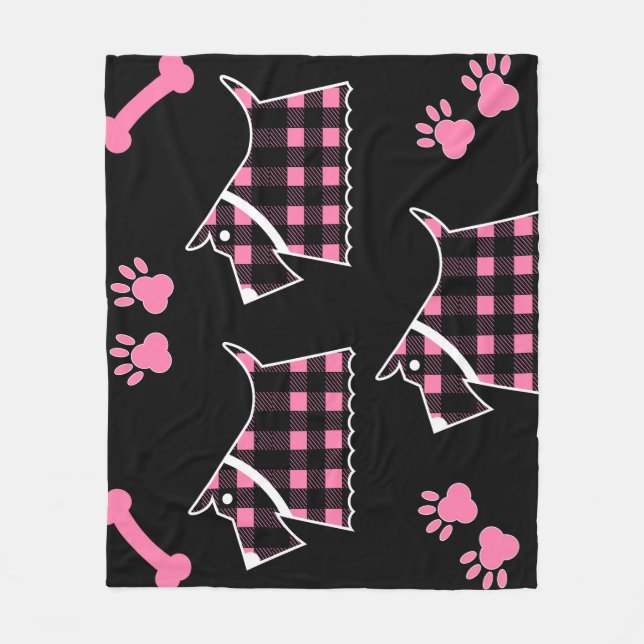 Scotty Terrier Hundar Cute Funny Terriers raser Th Fleecefilt (Framsidan)