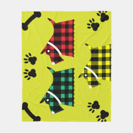 Scotty Terrier Hundar Cute Funny Terriers raser Th Fleecefilt