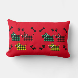 Scotty Terrier Hundar Cute Funny Terriers raser Th Lumbarkudde