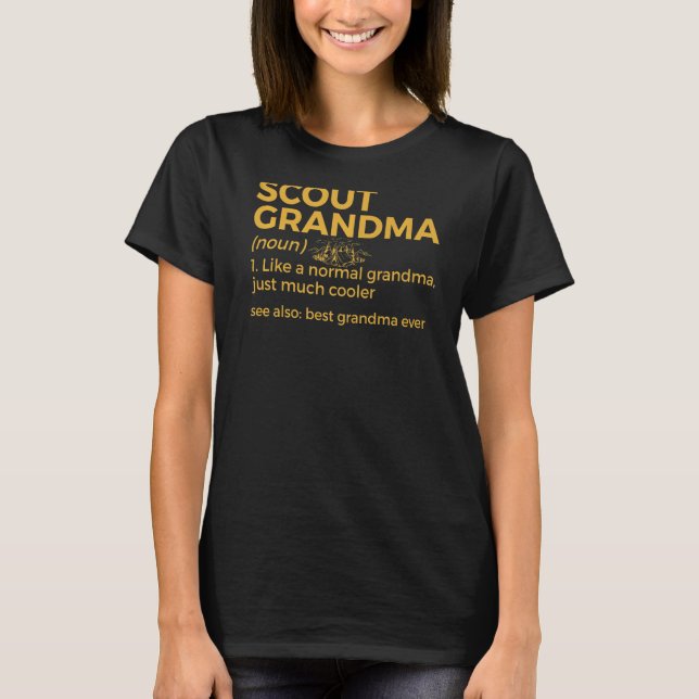 Scouout Grandma Definition Best Grandma Ev T Shirt (Framsida)