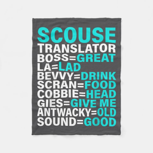 Scouse Accent Translator Funny Liverol  Fleecefilt (Framsidan)